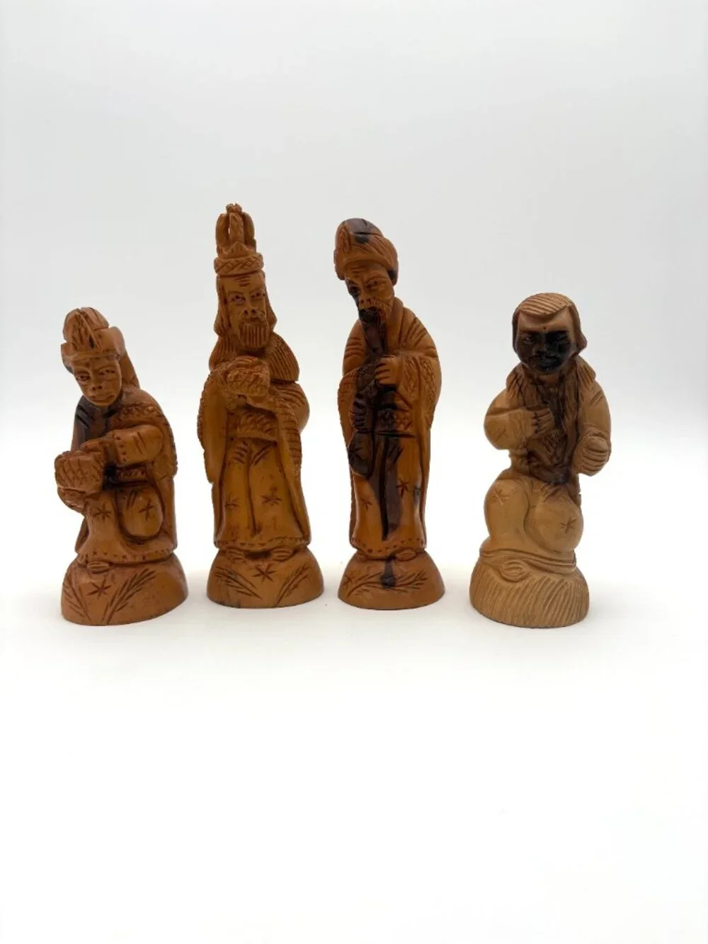 Large 14 Piece Hand Carved Olive Wood Nativity Scene